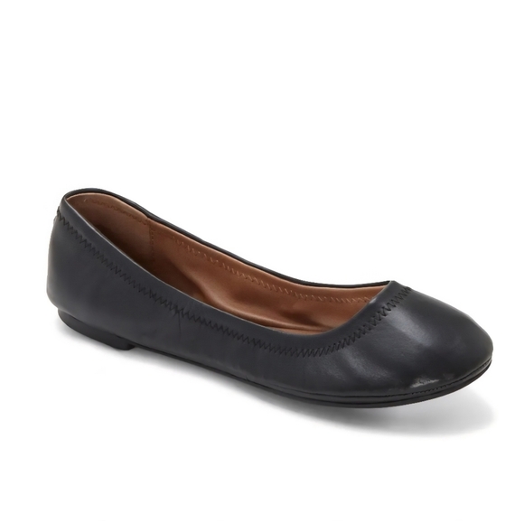 Lucky Brand Shoes - BNWOT Lucky Brand Sz 7 Black Leather Emmie Flats Balletcore Preppy Minimalist